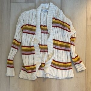 Madewell Cream Striped Sweater